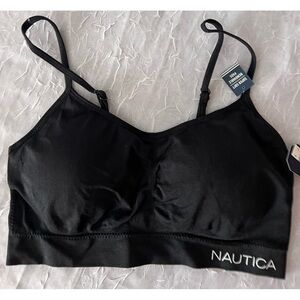 Nautica Classic Black Sports Bra size L nwt